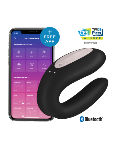 SATISFYER DOUBLE JOY CON APP - ORO NEGRO