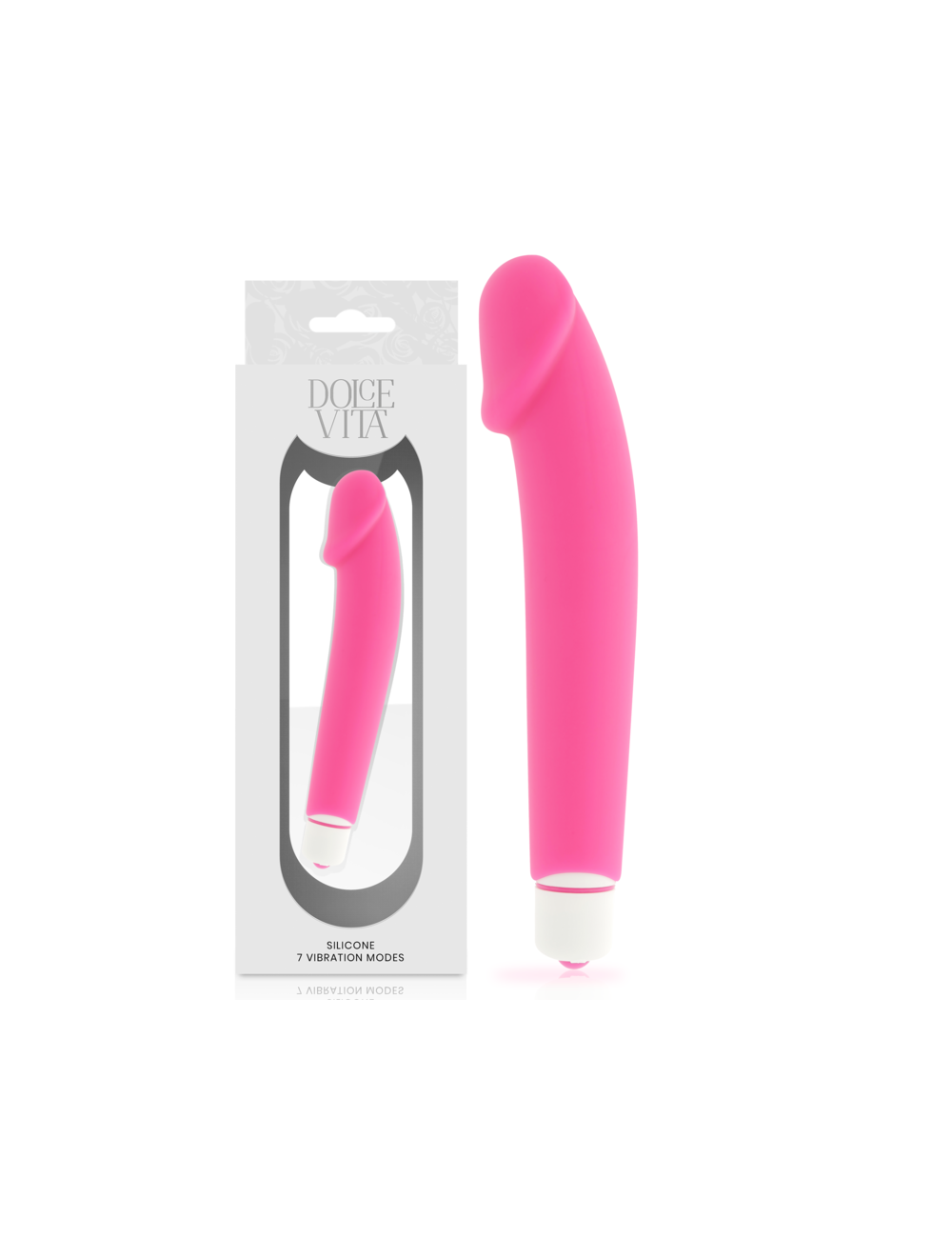 DOLCE VITA  REALISTIC VIBRADOR SILICONA ROSA