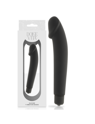 DOLCE VITA  REALISTIC VIBRADOR SILICONA NEGRO