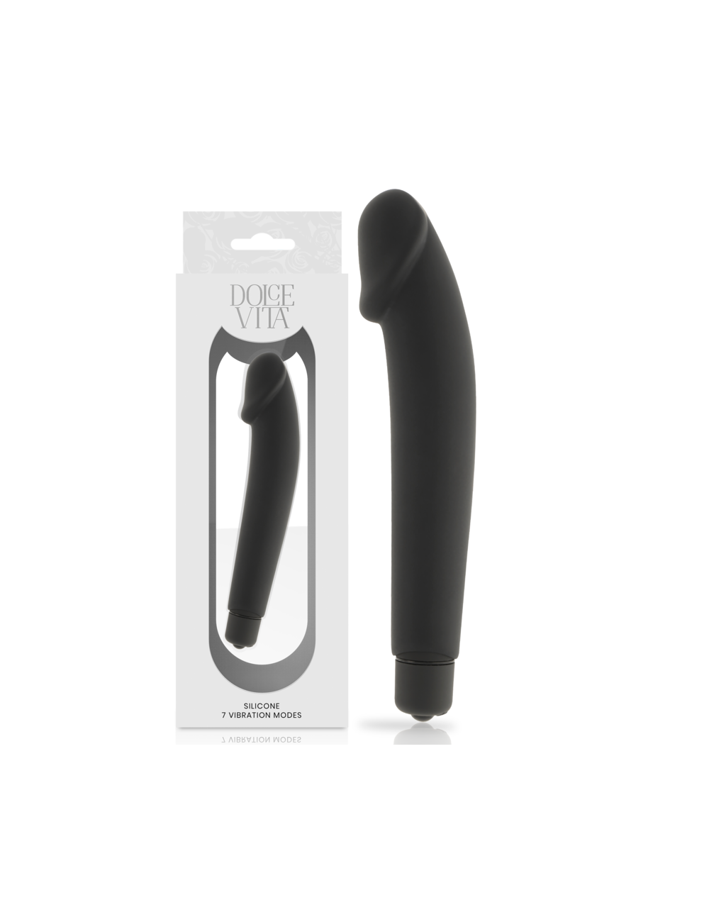 DOLCE VITA  REALISTIC VIBRADOR SILICONA NEGRO