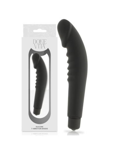 DOLCE VITA  REALISTIC  PLEASURE VIBRADOR SILICONA NEGRO
