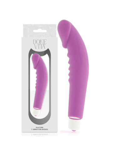 DOLCE VITA  REALISTIC  PLEASURE VIBRADOR SILICONA LILA