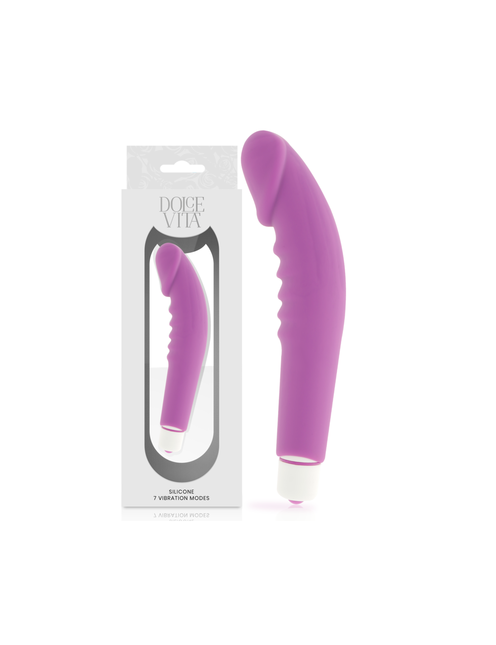 DOLCE VITA  REALISTIC  PLEASURE VIBRADOR SILICONA LILA