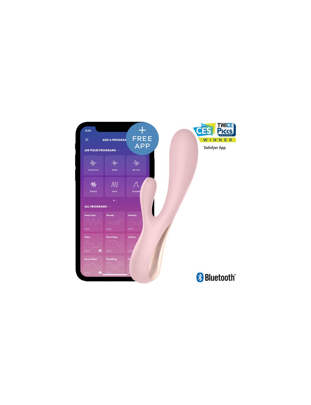 SATISFYER MONO FLEX ROSA CON APP SATISFYER MONO FLEX ROSA CON APP