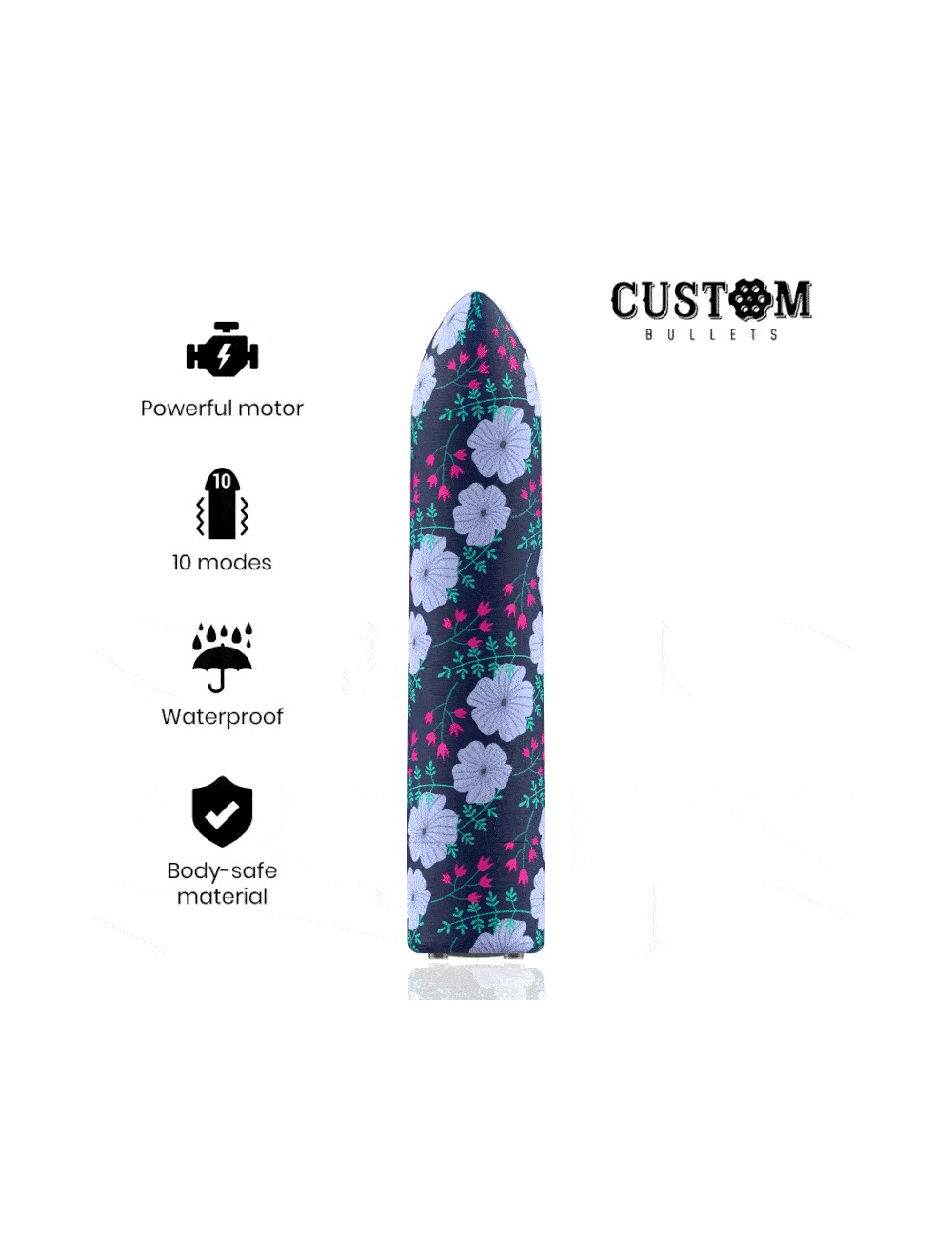 CUSTOM BULLETS BALA RECARGABLE SPRING 10 INTENSIDADES CUSTOM BULLETS BALA RECARGABLE SPRING 10 INTENSIDADES