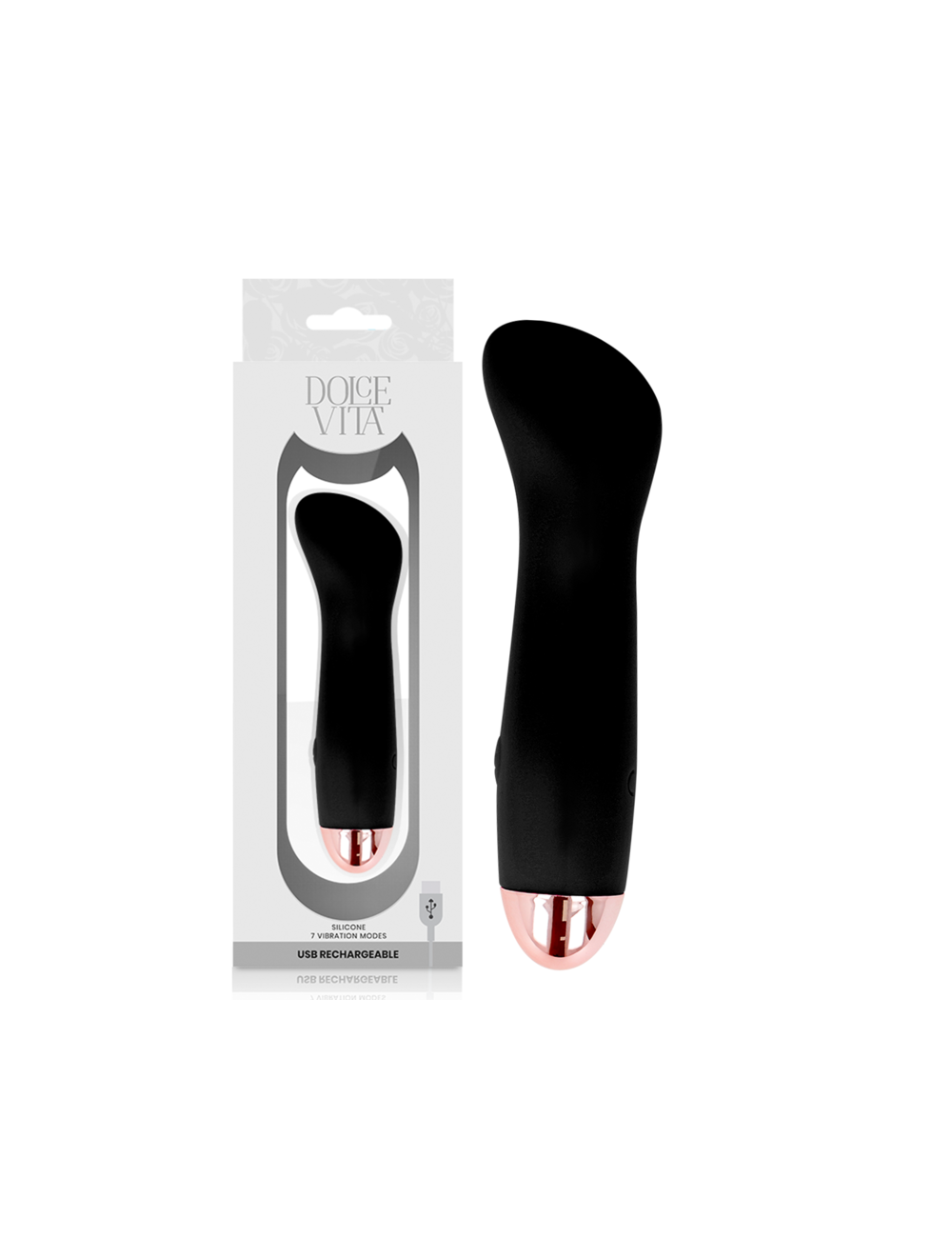 DOLCE VITA VIBRADOR RECARGABLE ONE NEGRO 7 VELOCIDADES