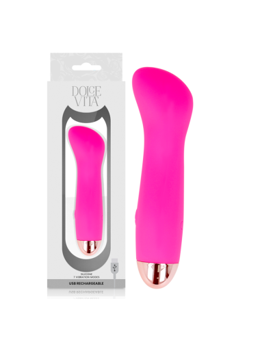 DOLCE VITA VIBRADOR RECARGABLE ONE ROSA 7 VELOCIDADES