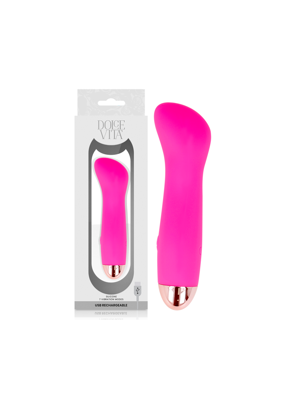 DOLCE VITA VIBRADOR RECARGABLE ONE ROSA 7 VELOCIDADES