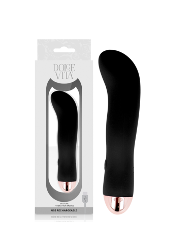 DOLCE VITA VIBRADOR RECARGABLE TWO NEGRO 7 VELOCIDADES