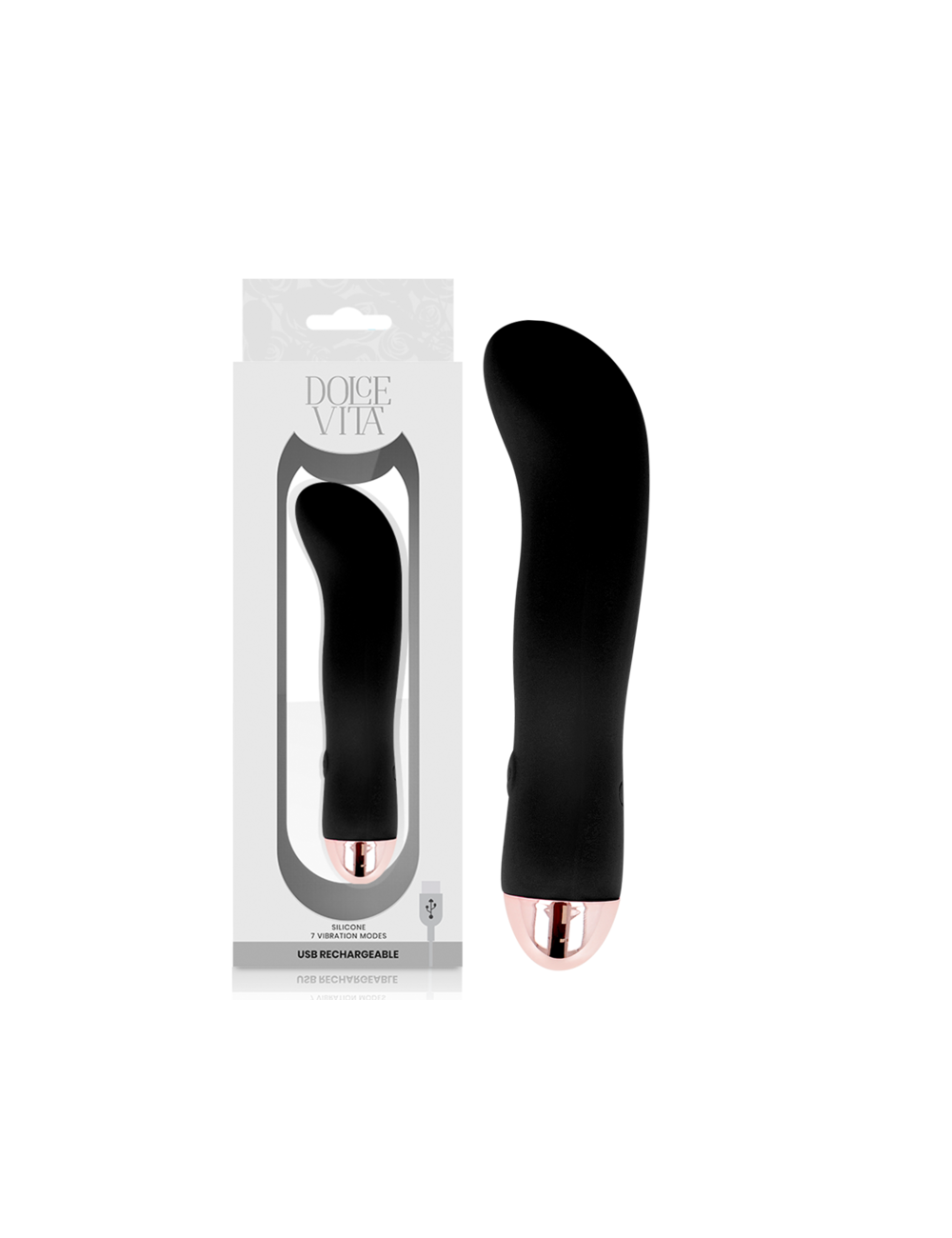 DOLCE VITA VIBRADOR RECARGABLE TWO NEGRO 7 VELOCIDADES