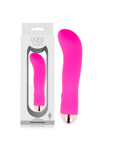 DOLCE VITA VIBRADOR RECARGABLE TWO ROSA 7 VELOCIDADES