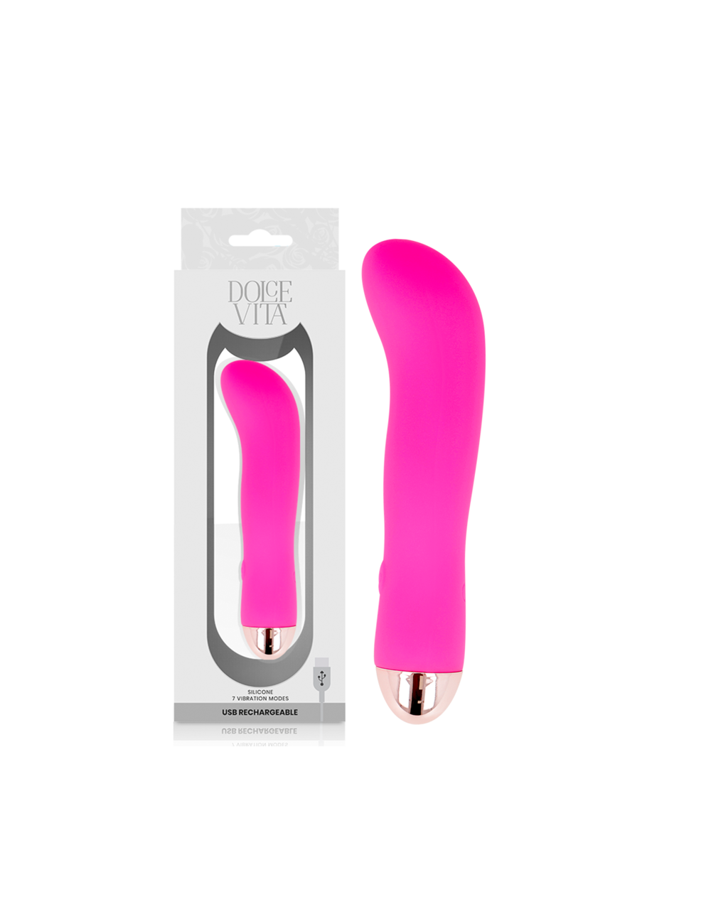 DOLCE VITA VIBRADOR RECARGABLE TWO ROSA 7 VELOCIDADES