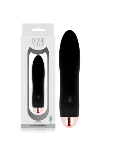 DOLCE VITA VIBRADOR RECARGABLE FOUR NEGRO 7 VELOCIDADES