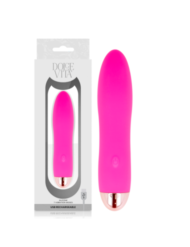 DOLCE VITA VIBRADOR RECARGABLE FOUR ROSA 7 VELOCIDADES