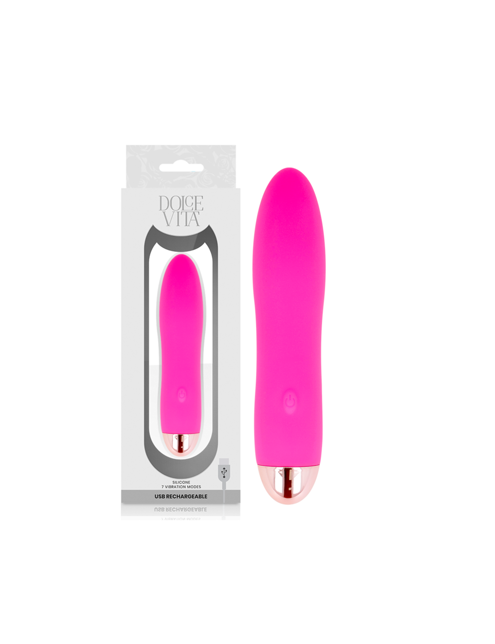 DOLCE VITA VIBRADOR RECARGABLE FOUR ROSA 7 VELOCIDADES
