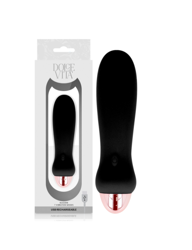 DOLCE VITA VIBRADOR RECARGABLE FIVE NEGRO 7 VELOCIDADES