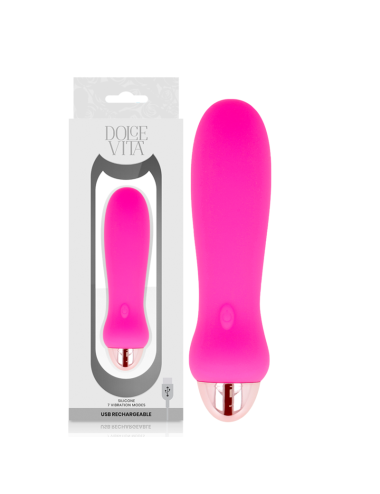 DOLCE VITA VIBRADOR RECARGABLE FIVE ROSA 7 VELOCIDADES