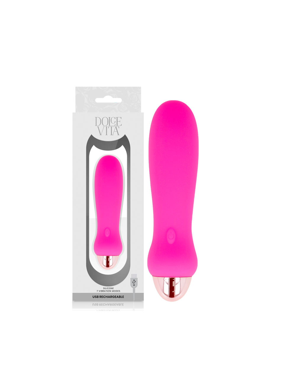 DOLCE VITA VIBRADOR RECARGABLE FIVE ROSA 7 VELOCIDADES DOLCE VITA VIBRADOR RECARGABLE FIVE ROSA 7 VELOCIDADES