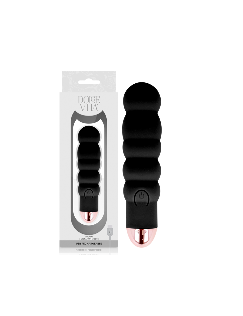 DOLCE VITA VIBRADOR RECARGABLE SIX NEGRO 7 VELOCIDADES