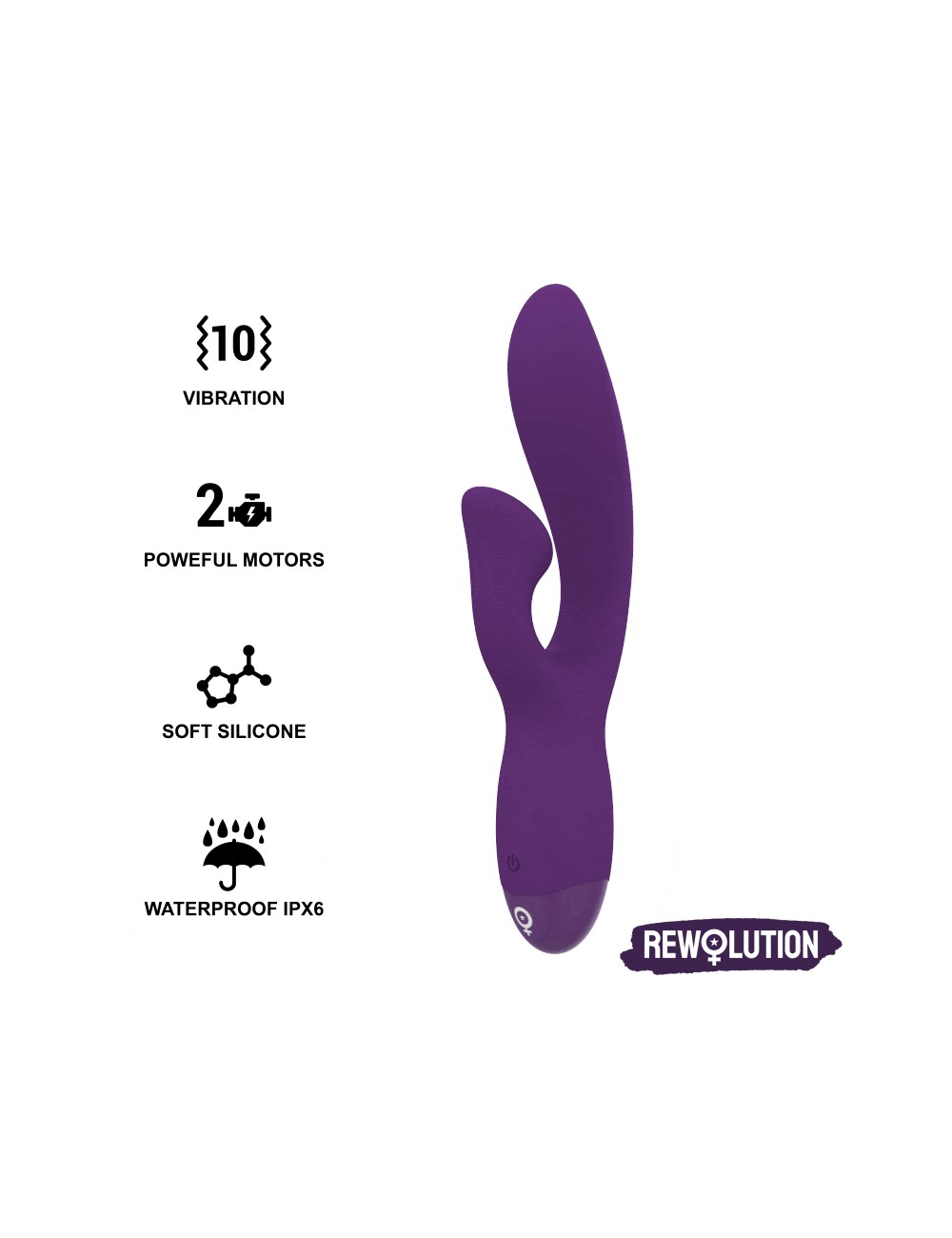 REWOLUTION REWOFUN VIBRADOR FLEXIBLE CON RABBIT