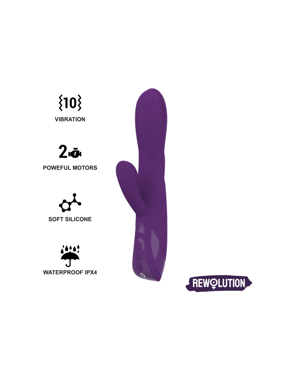 REWOLUTION REWORABBIT VIBRADOR FLEXIBLE CON RABBIT REWOLUTION REWORABBIT VIBRADOR FLEXIBLE CON RABBIT