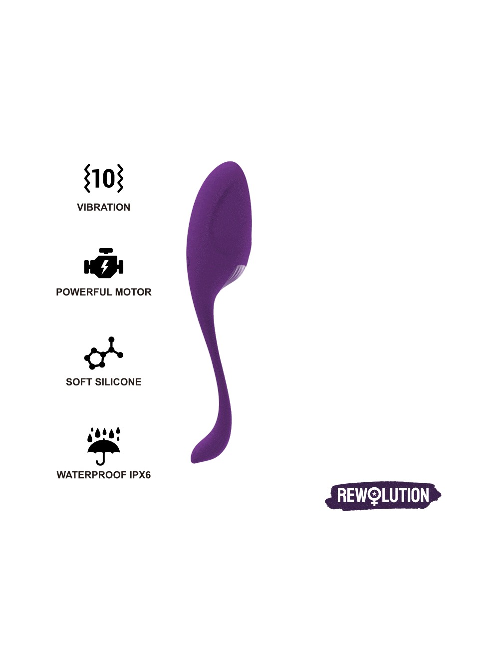 REWOLUTION REWOVO HUEVO VIBRADOR CONTROL REMOTO