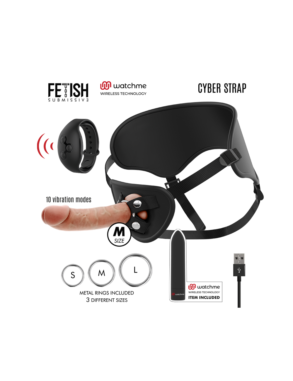 CYBER STRAP ARNES CON DILDO Y BALA CONTROL REMOTO TECNOLOGIA WATCHME M CYBER STRAP ARNES CON DILDO Y BALA CONTROL REMOTO TECNOLOGIA WATCHME M