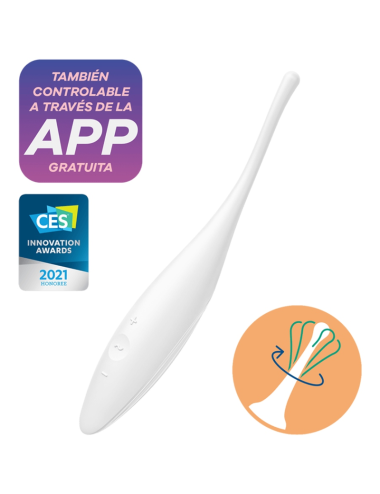 SATISFYER TWIRLING JOY ESTIMULADOR CLITORIS - BLANCO