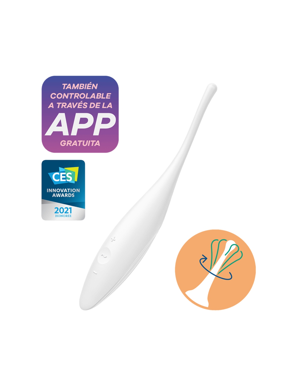 SATISFYER TWIRLING JOY ESTIMULADOR CLITORIS - BLANCO