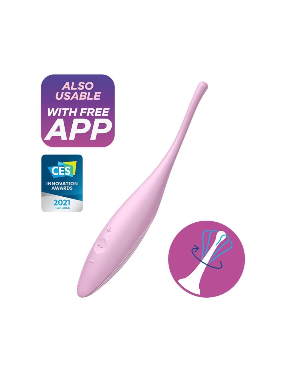 SATISFYER TWIRLING JOY ESTIMULADOR CLITORIS - ROSA