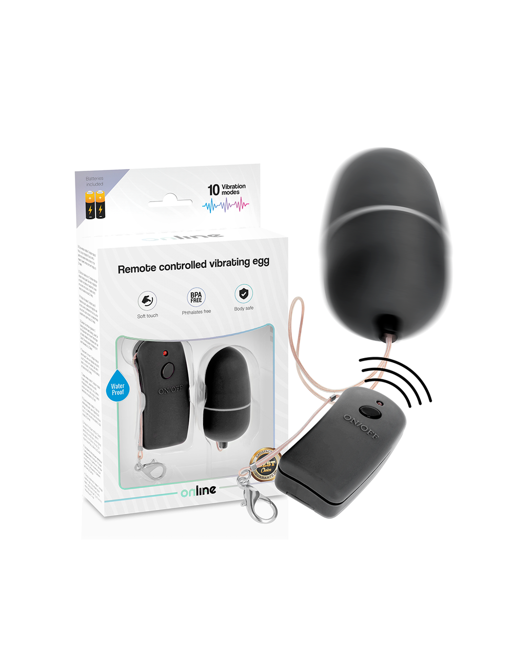 ONLINE HUEVO VIBRADOR CON MANDO CONTROL REMOTO - NEGRO ONLINE HUEVO VIBRADOR CON MANDO CONTROL REMOTO - NEGRO