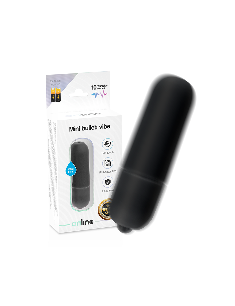 ONLINE MINI BALA VIBRADORA - NEGRO ONLINE MINI BALA VIBRADORA - NEGRO