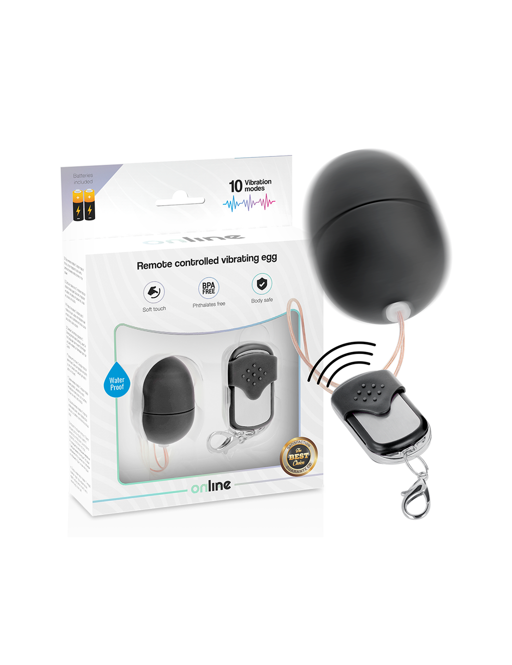 ONLINE HUEVO VIBRADOR CONTROL REMOTO S - BLACK