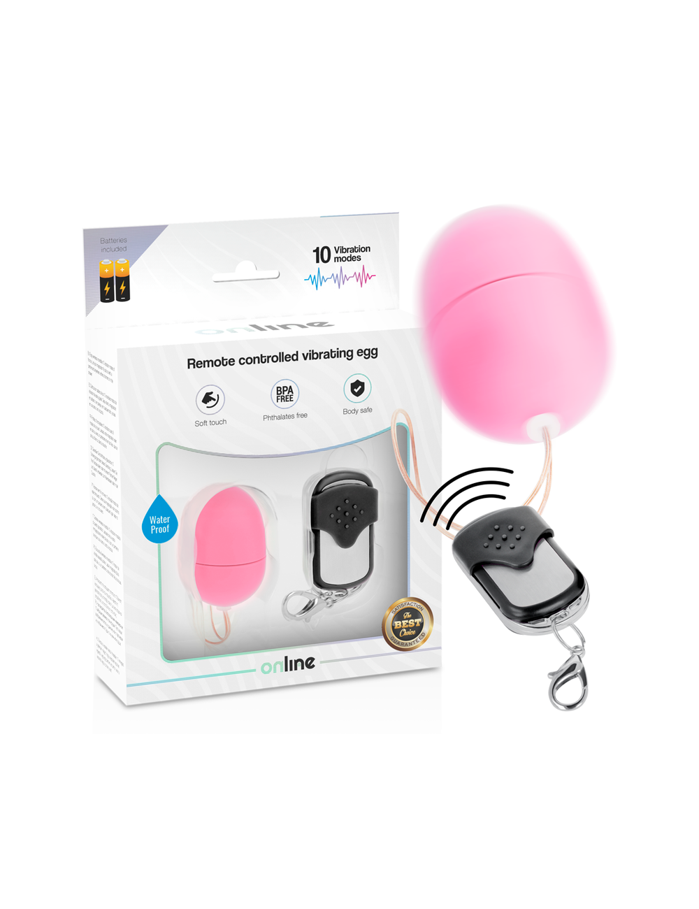 ONLINE HUEVO VIBRADOR CONTROL REMOTO S - ROSA