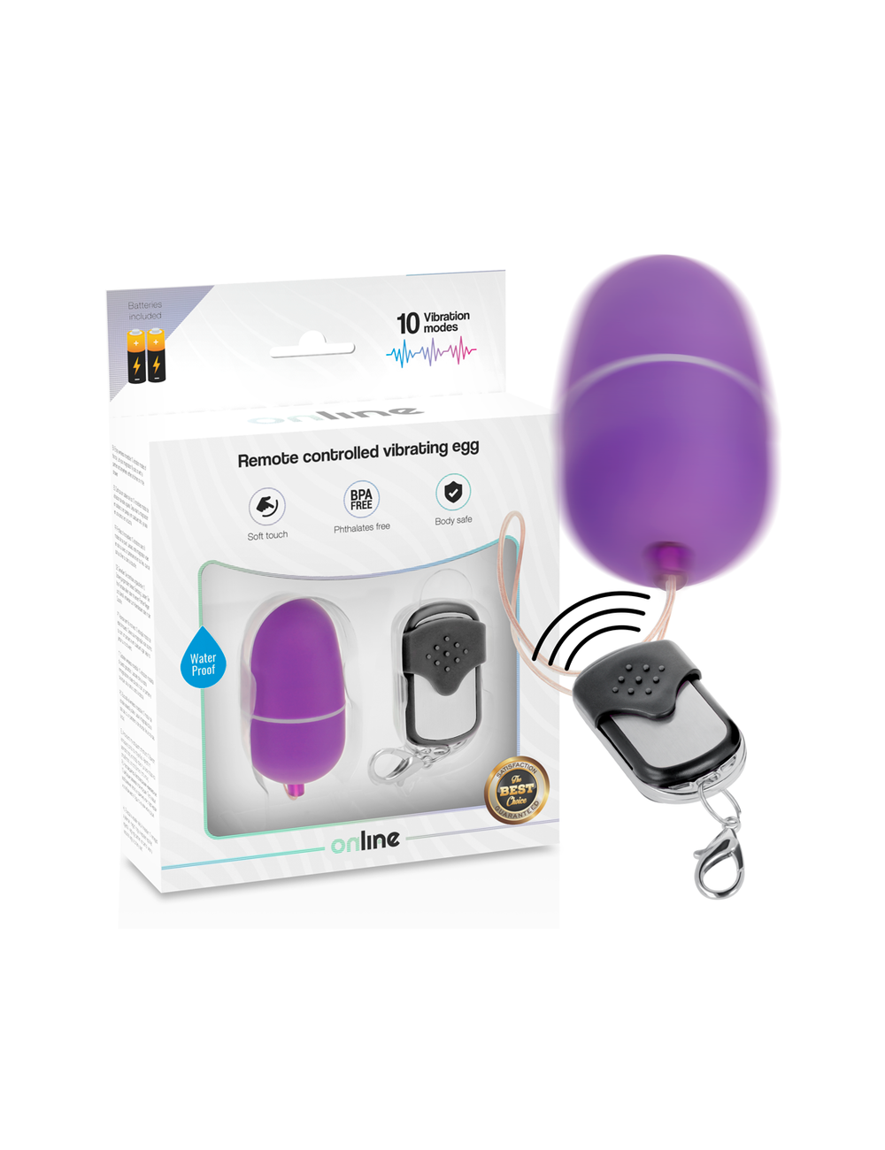 ONLINE HUEVO VIBRADOR CONTROL REMOTO M - LILA ONLINE HUEVO VIBRADOR CONTROL REMOTO M - LILA