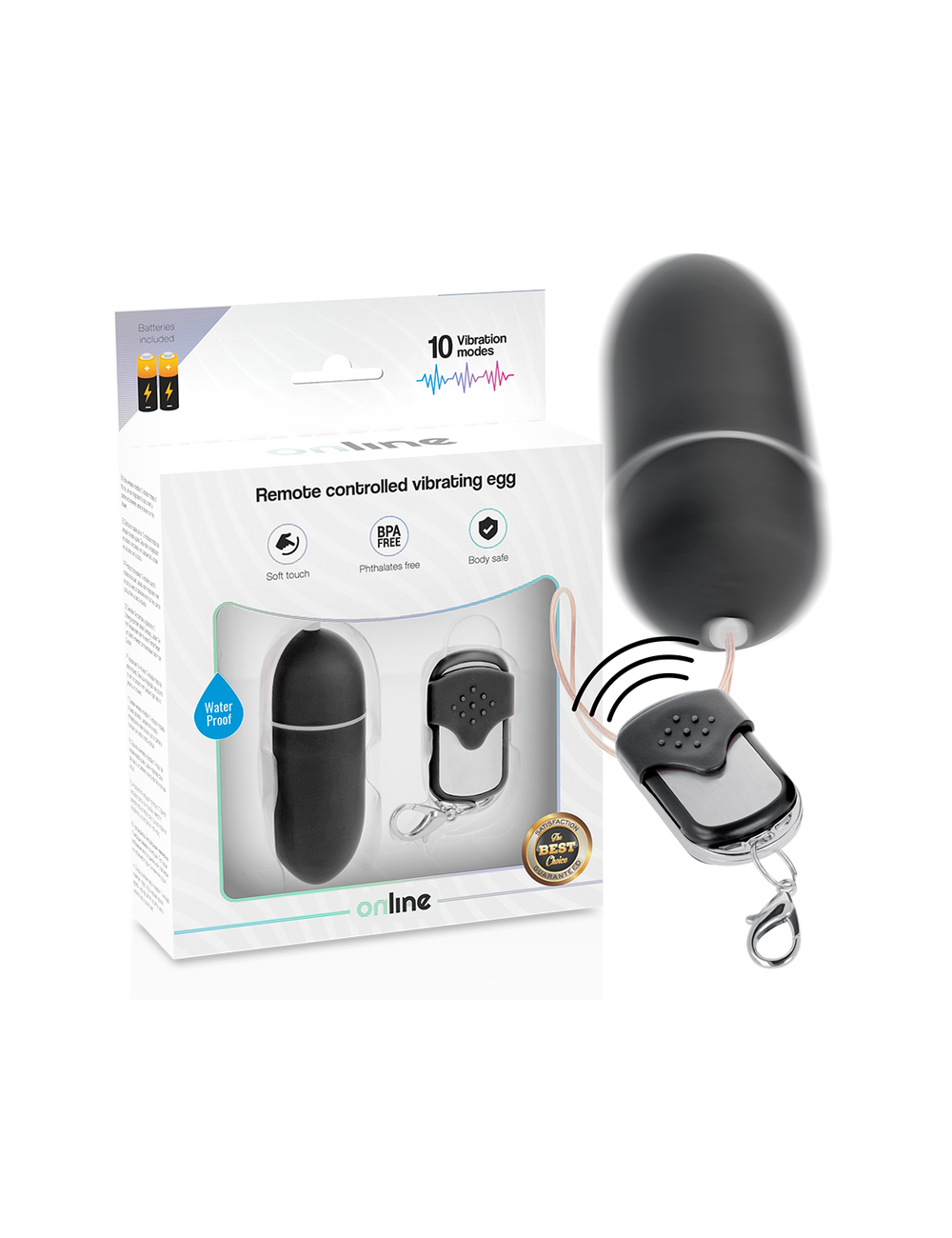 ONLINE HUEVO VIBRADOR CONTROL REMOTO L - NEGRO