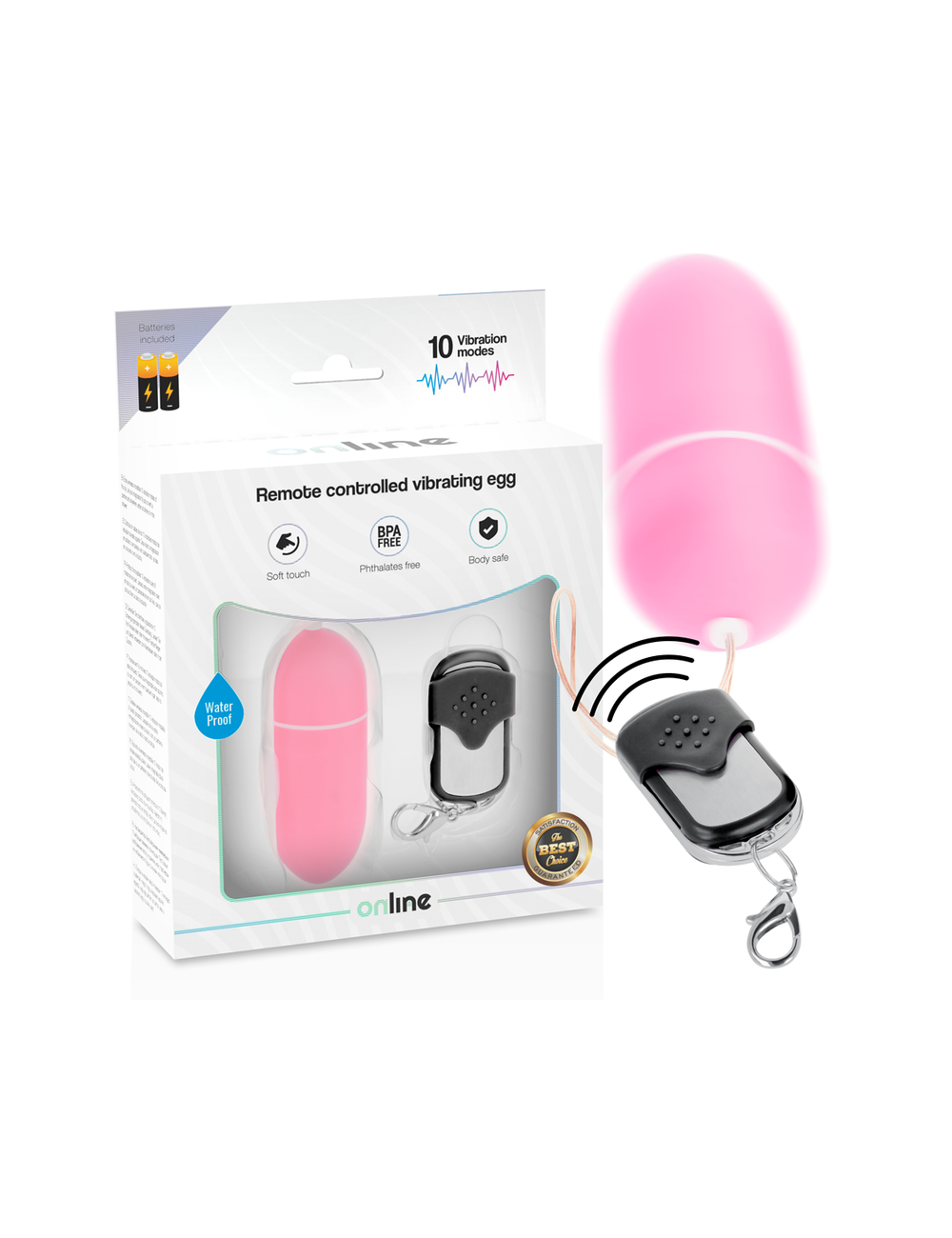 ONLINE HUEVO VIBRADOR CONTROL REMOTO L - ROSA ONLINE HUEVO VIBRADOR CONTROL REMOTO L - ROSA