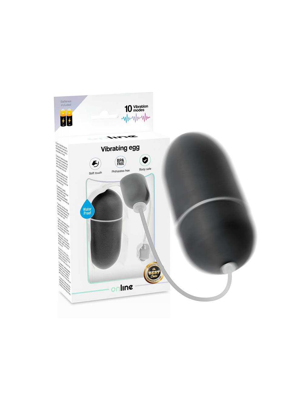 ONLINE HUEVO VIBRADOR WATERPROOF - NEGRO ONLINE HUEVO VIBRADOR WATERPROOF - NEGRO