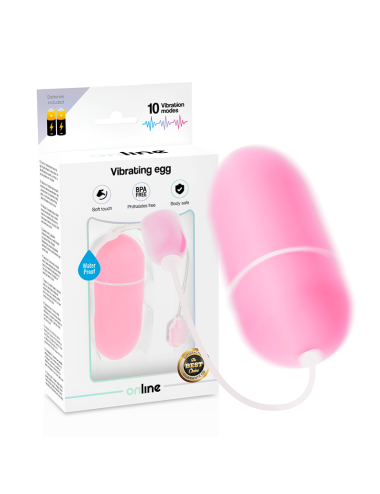 ONLINE HUEVO VIBRADOR WATERPROOF - ROSA