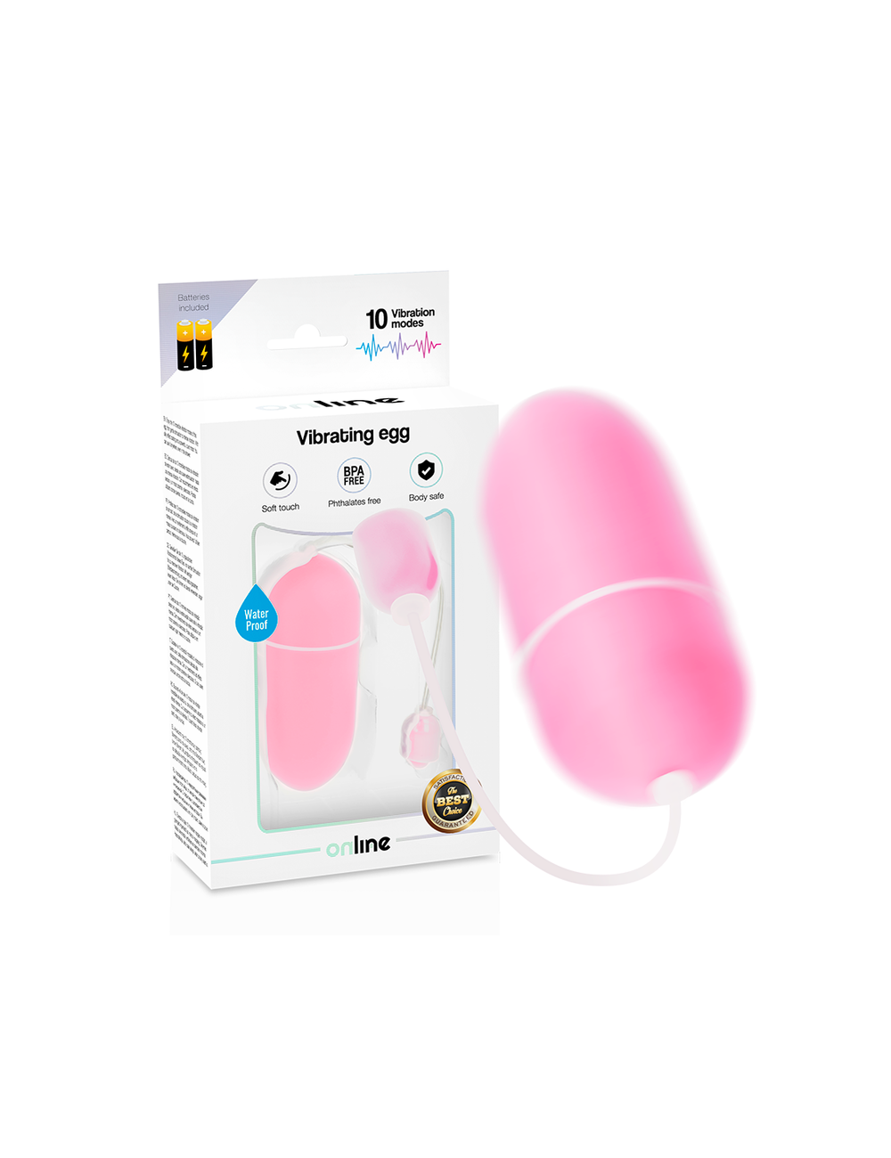 ONLINE HUEVO VIBRADOR WATERPROOF - ROSA ONLINE HUEVO VIBRADOR WATERPROOF - ROSA