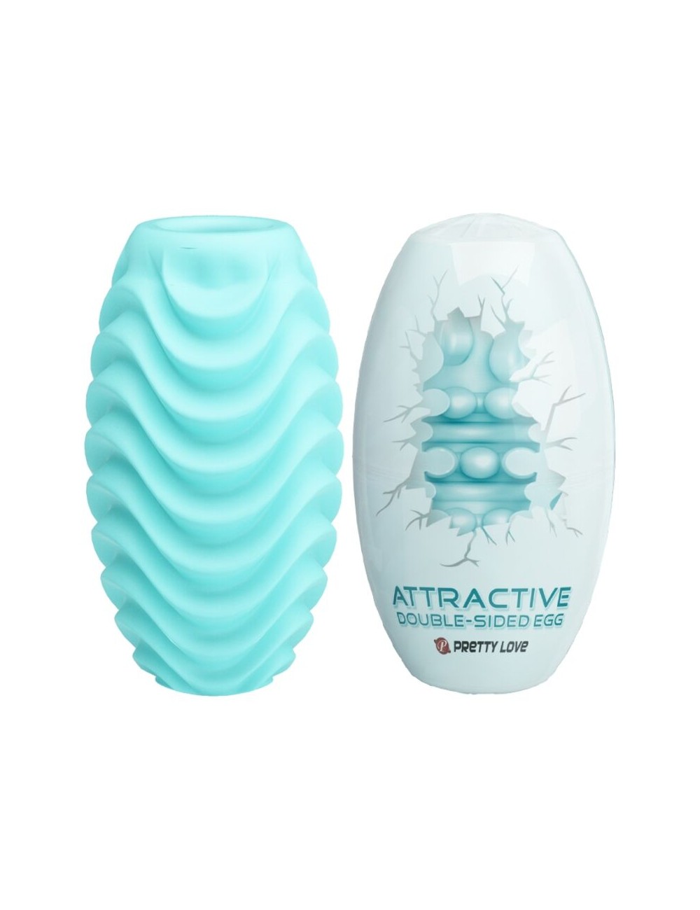 PRETTY LOVE HUEVO MASTURBADOR DOBLE CARA TURQUESA