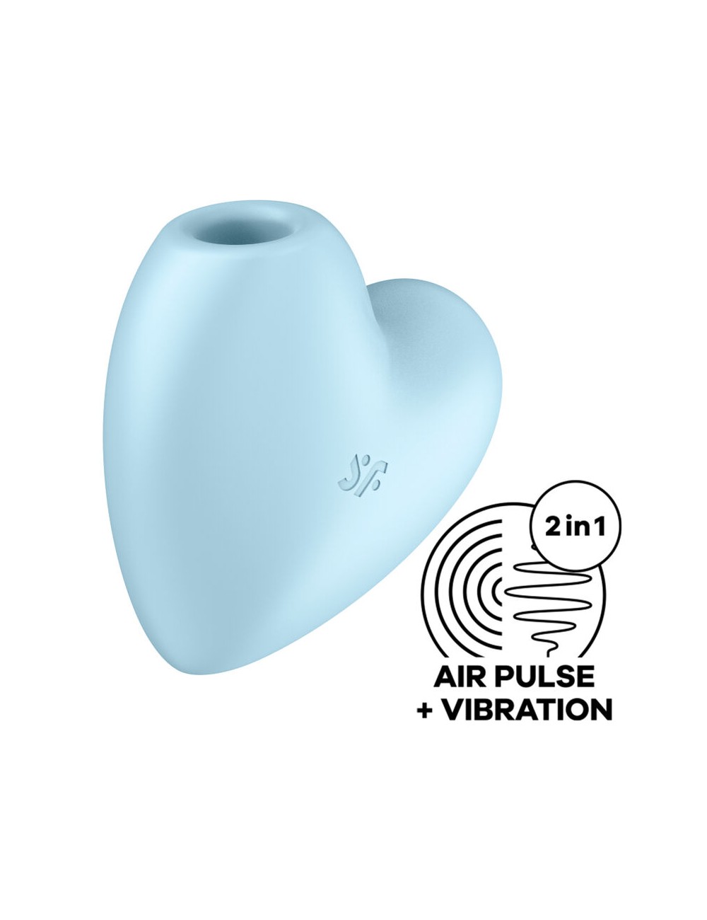 SATISFYER CUTIE HEART ESTIMULADOR Y VIBRADOR - AZUL