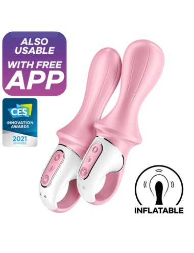 SATISFYER AIR PUMP BOOTY 5+ VIBRADOR ANAL INFLABLE - ROSA