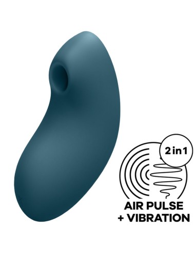 SATISFYER VULVA LOVER 2 ESTIMULADOR Y VIBRADOR - AZUL