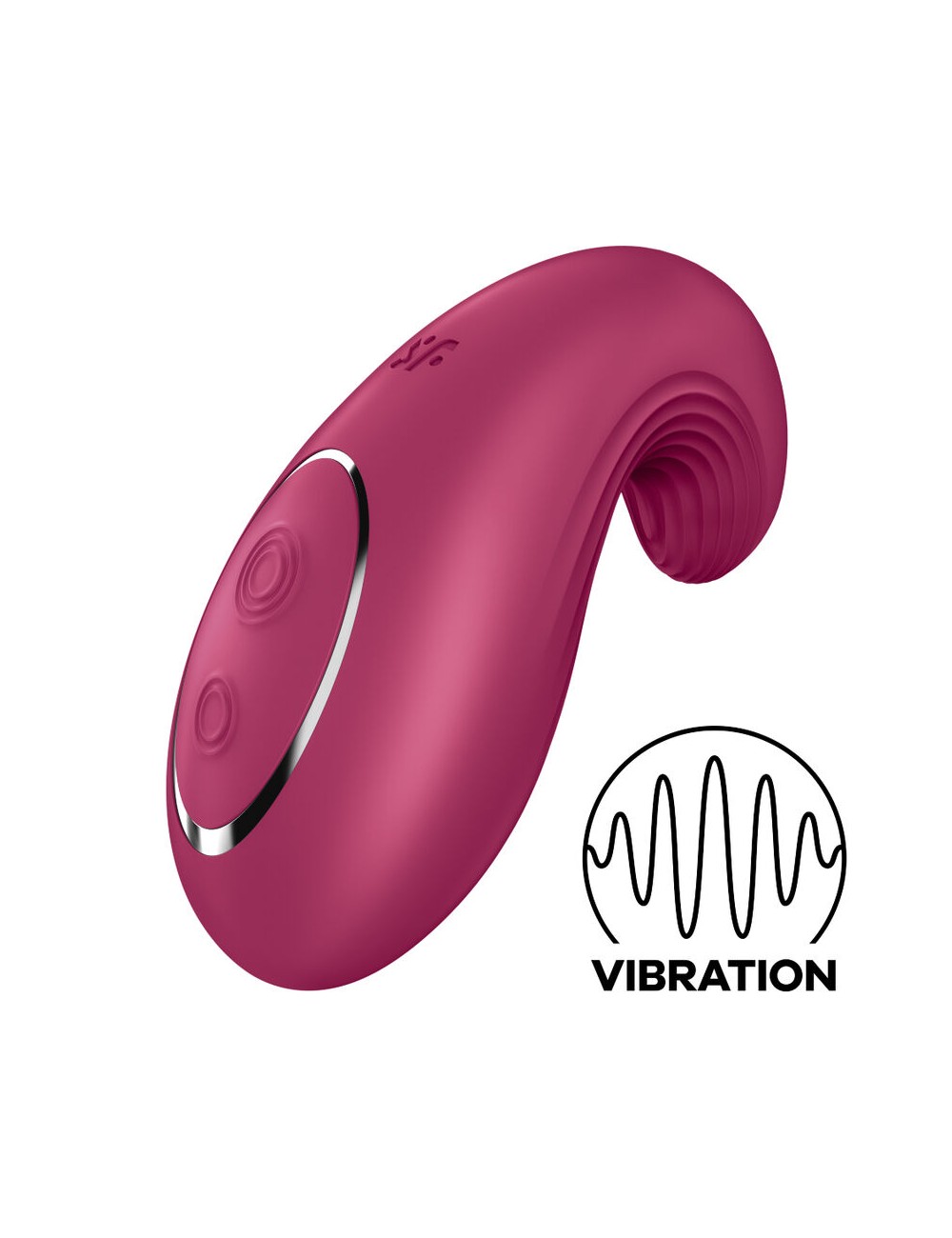 SATISFYER DIPPING DELIGHT VIBRADOR LAY-ON - ROJO