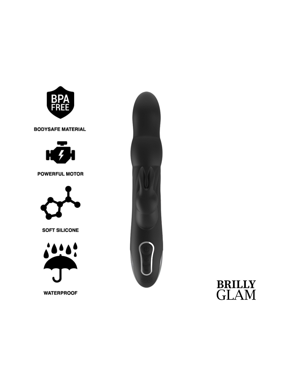 BRILLY GLAM MOEBIUS RABBIT VIBRATOR & ROTATOR COMPATIBLE CON WATCHME WIRELESS TECHNOLOGY