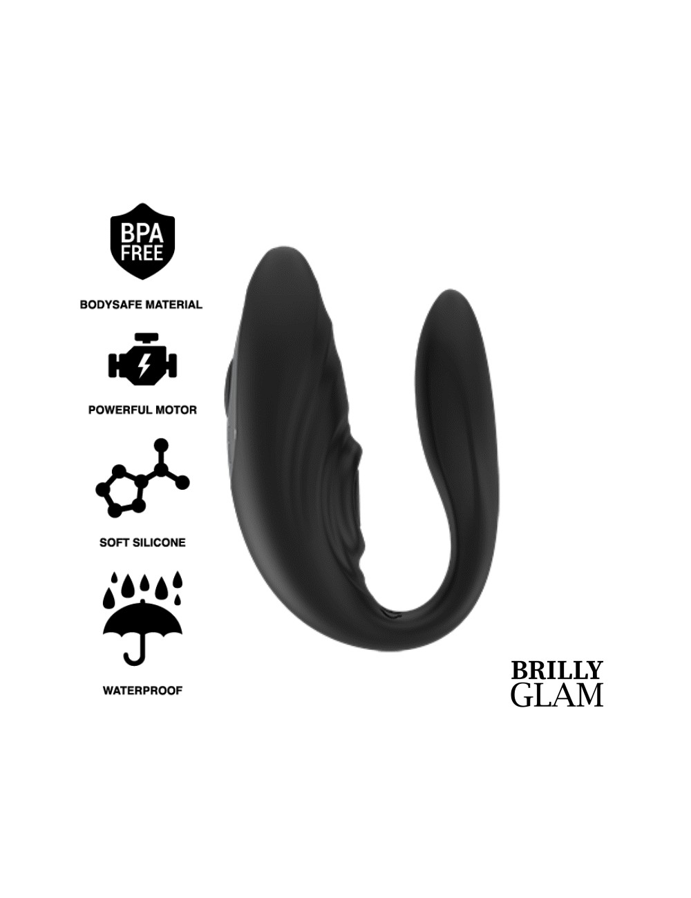 BRILLY GLAM COUPLE PULSING & VIBRATING CONTROL REMOTO