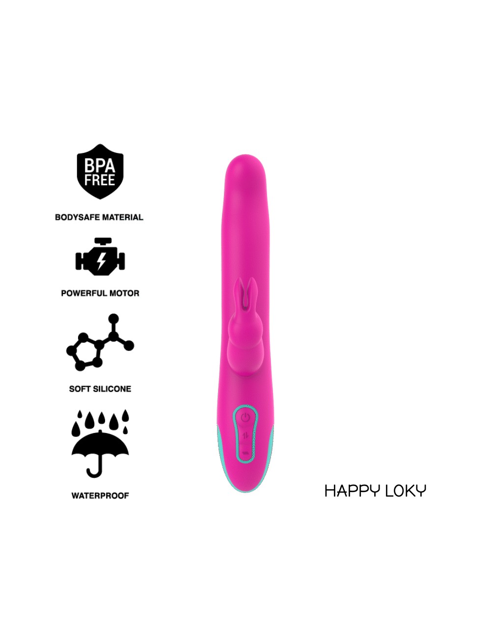 HAPPY LOKY PLUTO RABBIT VIBRATOR & ROTATOR COMPATIBLE CON WATCHME WIRELESS TECHNOLOGY HAPPY LOKY PLUTO RABBIT VIBRATOR & ROTATOR COMPATIBLE CON WATCHME WIRELESS TECHNOLOGY