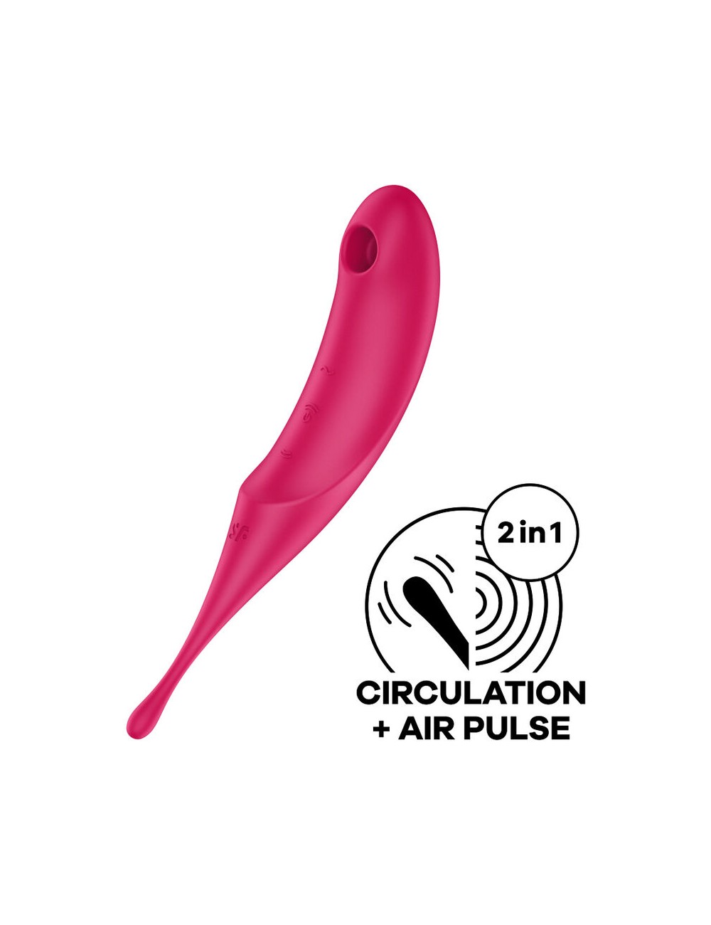 SATISFYER TWIRLING PRO ESTIMULADOR Y VIBRADOR - ROJO