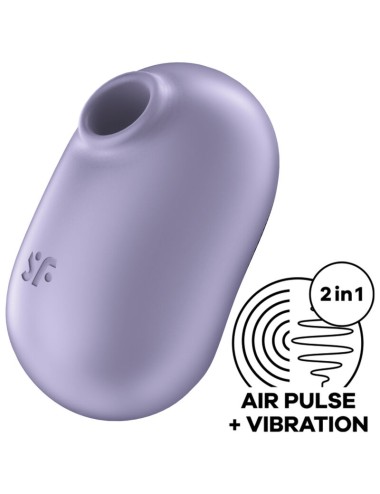 SATISFYER PRO TO GO 2 ESTIMULADOR Y VIBRADOR DOBLE - VIOLETA